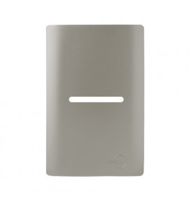Placa p/ 1 Interruptor Horizontal 4x2 - Novara Aço